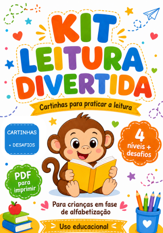 Atividade de contagem de sílabas do Kit Leitura Divertida