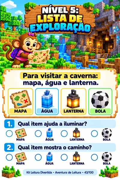 Página real: identificar o que ilumina e o que indica o caminho.